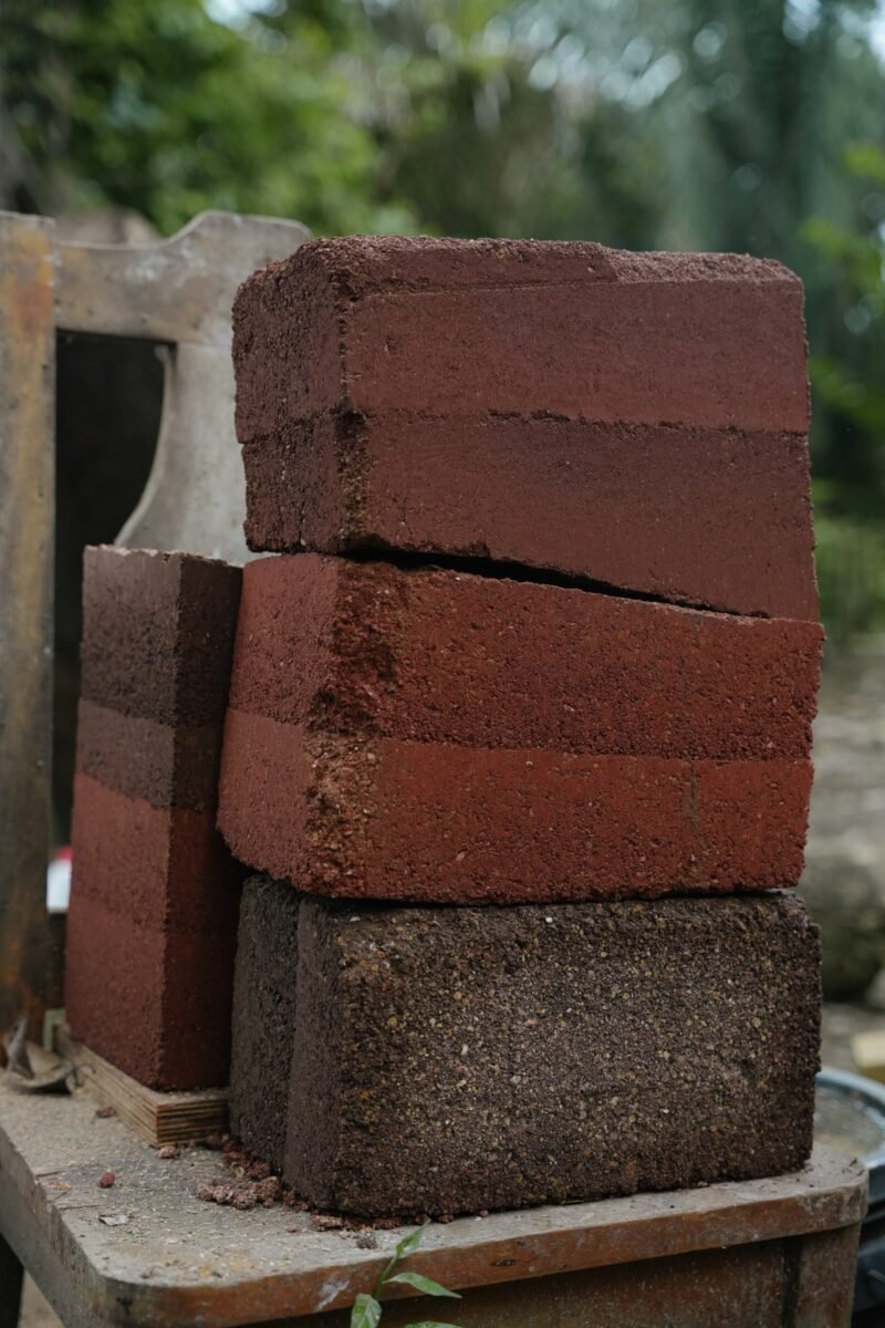 Bricks made from local earth